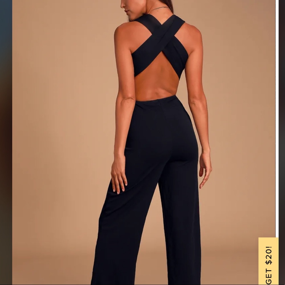 Lulu’s Black Backless Jumpsuit